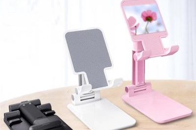 Portable Folding Phone Holder With Mirror (2)