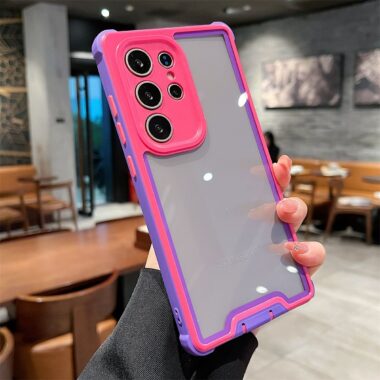 3 in 1 thick clear hard shockproof Samsung phone case