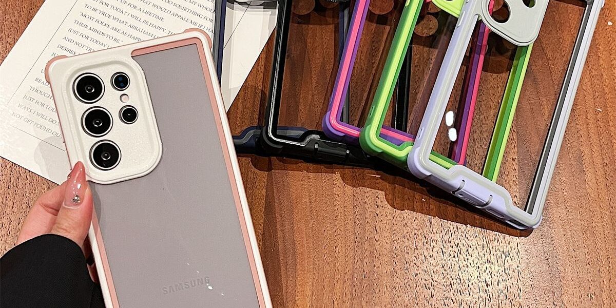 3 in 1 thick clear hard shockproof Samsung phone case