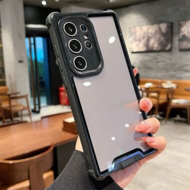 3 in 1 thick clear hard shockproof Samsung phone case