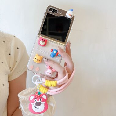 3D Hello Kitty clear hard shockproof Samsung Z Flip case