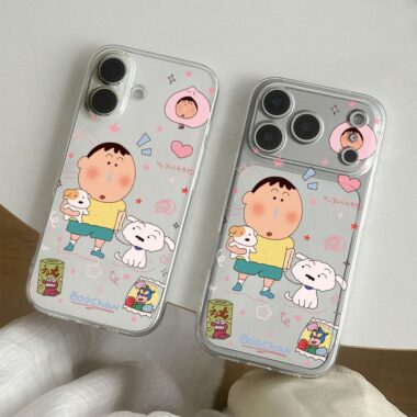 Cartoon Adai character shockproof clear iPhone 17 case