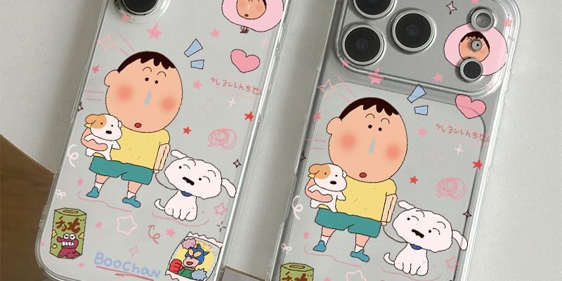Cartoon Adai character shockproof clear iPhone 17 case