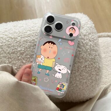 Cartoon Adai character shockproof clear iPhone 17 case