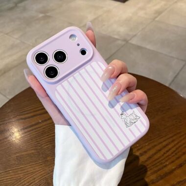 Striped Afghan hound magnetic liquid silicone iPhone 17 Pro case