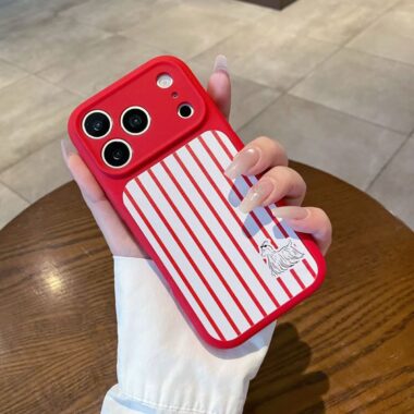 Striped Afghan hound magnetic liquid silicone iPhone 17 Pro case