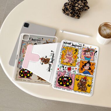 Cartoon American illustration 360 rotating iPad case