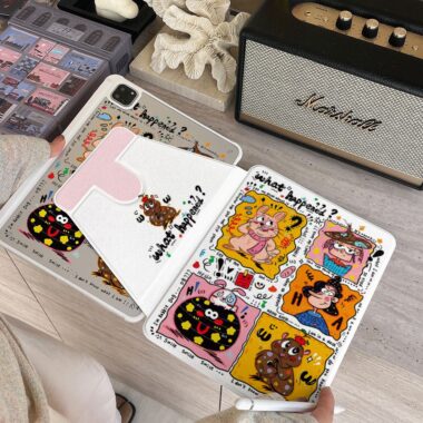 Cartoon American illustration 360 rotating iPad case