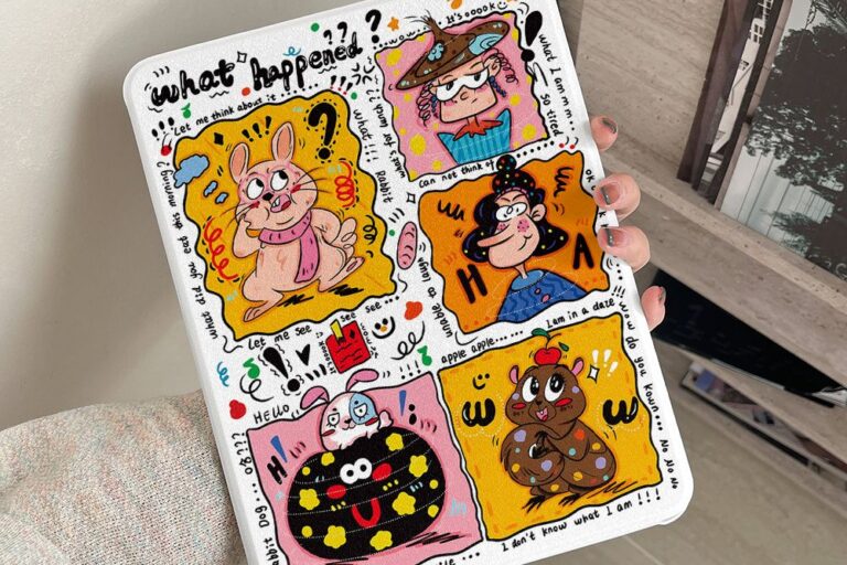 Cartoon American illustration 360 rotating iPad case