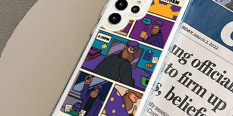 Cartoon space clear shockproof Samsung S24 Ultra case