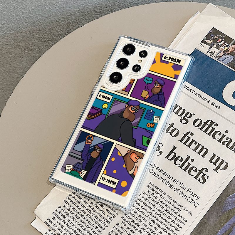 Cartoon space clear shockproof Samsung S24 Ultra case