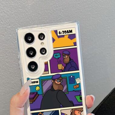 Cartoon space clear shockproof Samsung S24 Ultra case