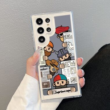 Cartoon space clear shockproof Samsung S24 Ultra case