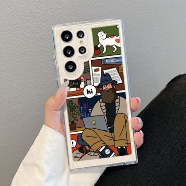 Cartoon space clear shockproof Samsung S24 Ultra case