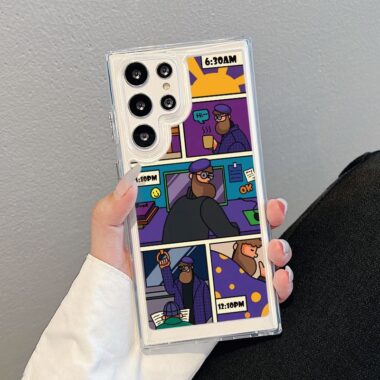 Cartoon space clear shockproof Samsung S24 Ultra case