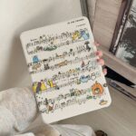 Cartoon animal music score 360 rotating iPad case
