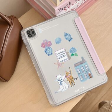 Artistic garden pattern Y fold shockproof iPad case