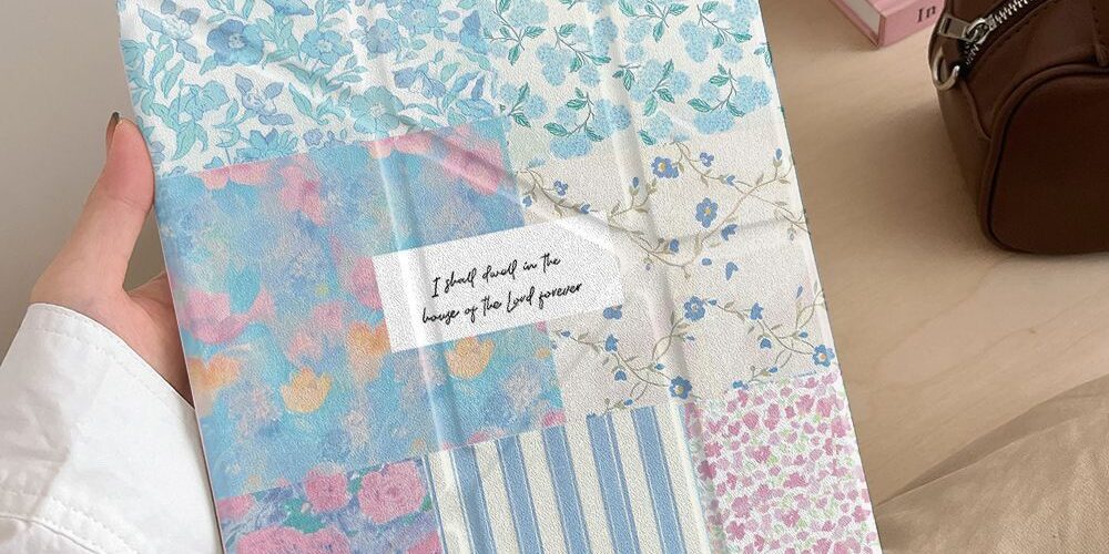 Artistic garden pattern Y fold shockproof iPad case