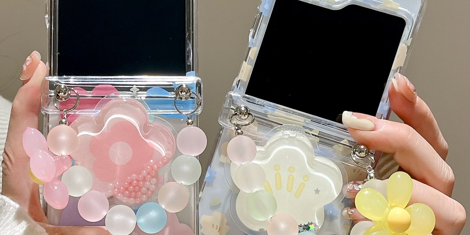 Oil painting flower gradient lanyard Samsung Z Flip6 shockproof case