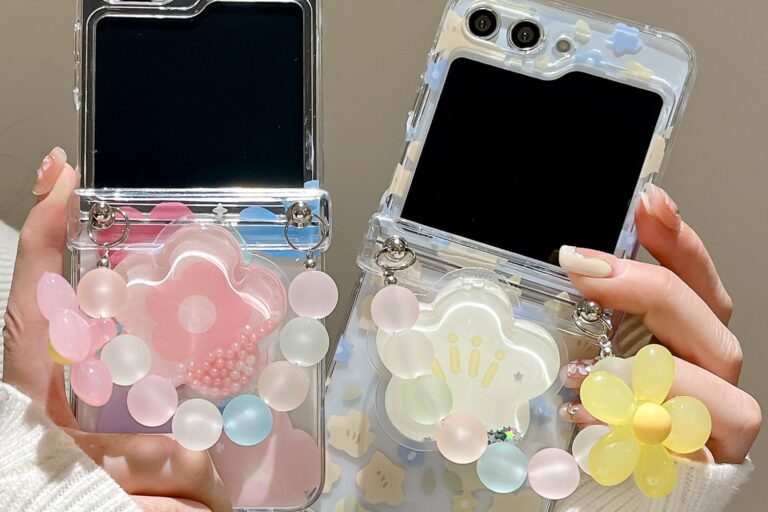 Oil painting flower gradient lanyard Samsung Z Flip6 shockproof case