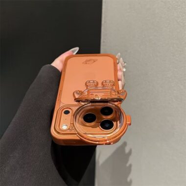 3D astronaut electroplated clear stand shockproof iPhone 17 case