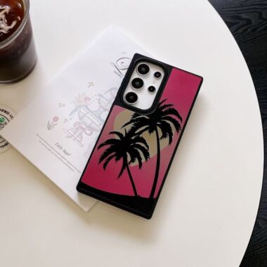 tropical coconut tree hard Samsung phone case