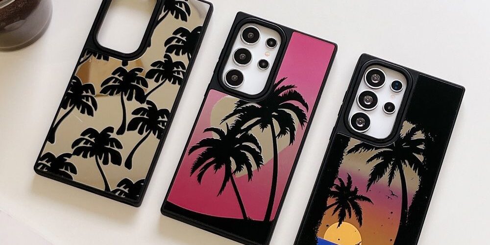 tropical coconut tree hard Samsung phone case