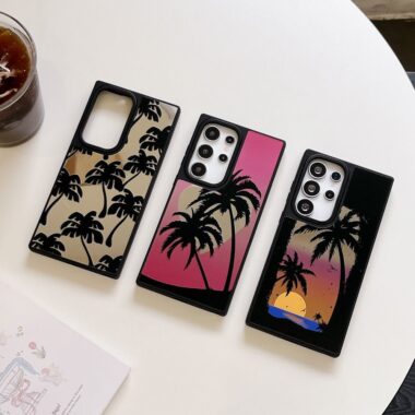 tropical coconut tree hard Samsung phone case