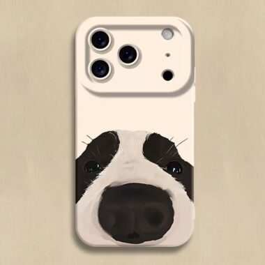 Cute big nose dog cartoon full cover shockproof iPhone 17 case