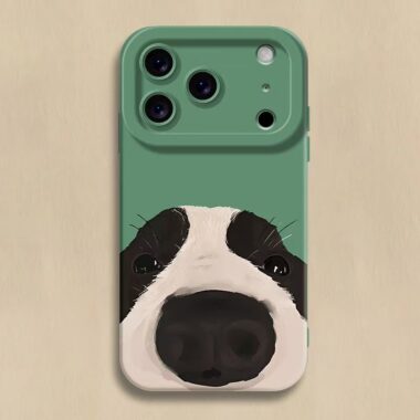 Cute big nose dog cartoon full cover shockproof iPhone 17 case