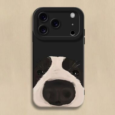 Cute big nose dog cartoon full cover shockproof iPhone 17 case