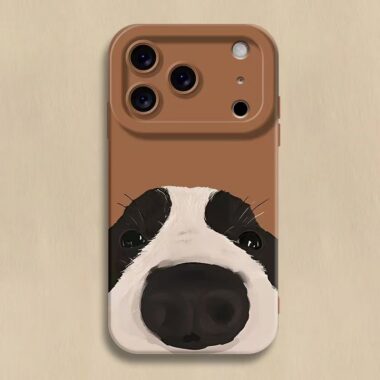 Cute big nose dog cartoon full cover shockproof iPhone 17 case