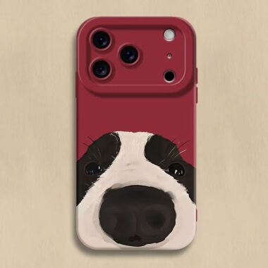 Cute big nose dog cartoon full cover shockproof iPhone 17 case