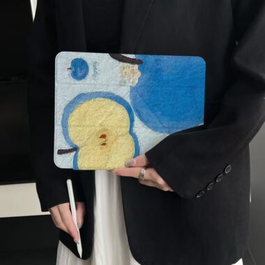 Blue apple pattern shockproof full cover iPad case