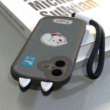 Cartoon blue line puppy full cover soft iPhone 17 case