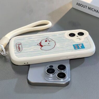 Cartoon blue line puppy full cover soft iPhone 17 case