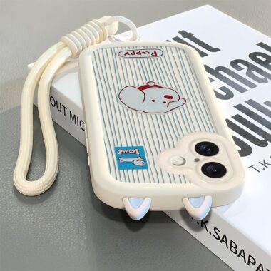 Cartoon blue line puppy full cover soft iPhone 17 case