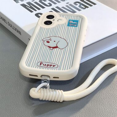 Cartoon blue line puppy full cover soft iPhone 17 case