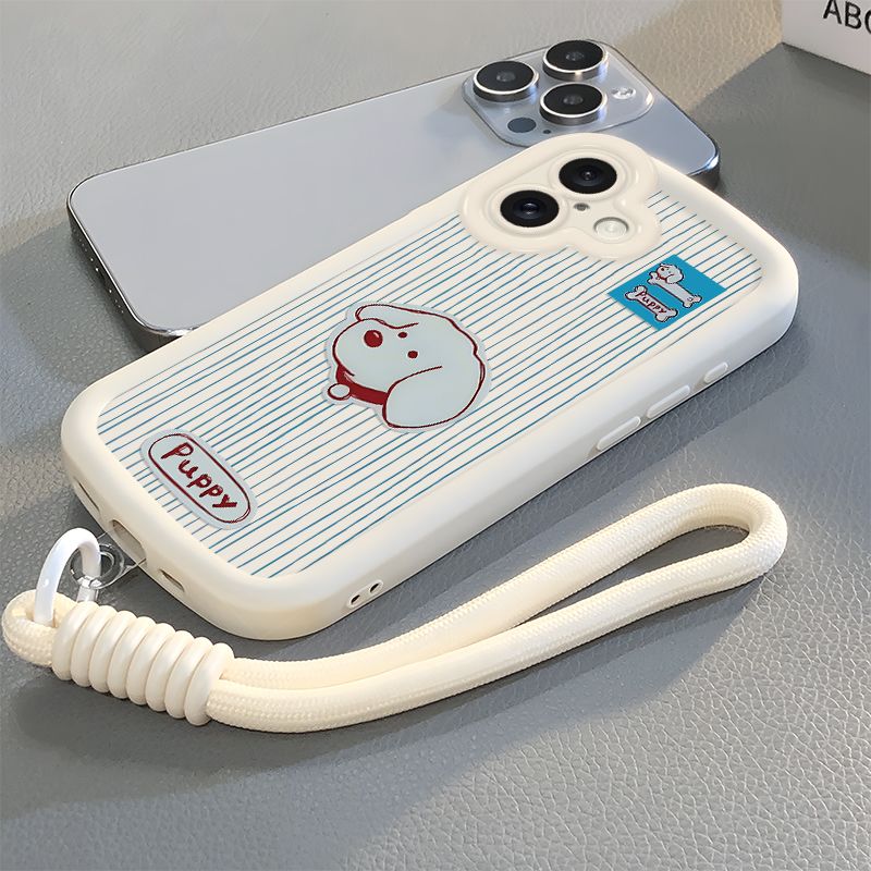 Cartoon blue line puppy full cover soft iPhone 17 case