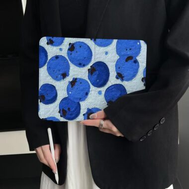 Blueberry pattern Y fold tri fold shockproof iPad case