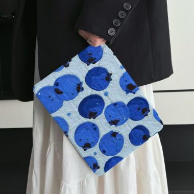 Blueberry pattern Y fold tri fold shockproof iPad case