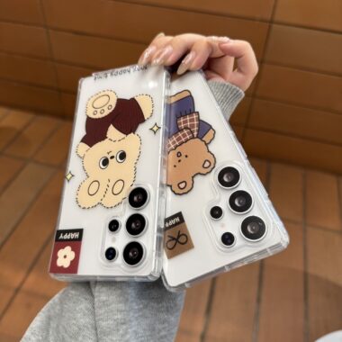 Cute bunny clear shockproof Samsung S22 S23 S24 S25 Ultra case