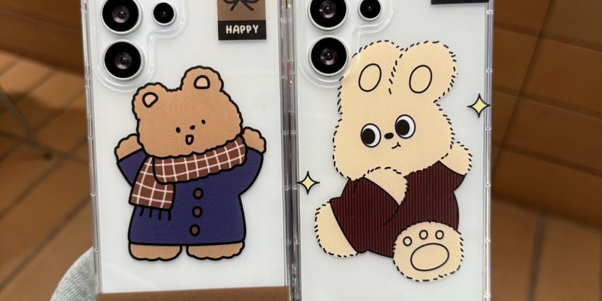 Cute bunny clear shockproof Samsung S22 S23 S24 S25 Ultra case