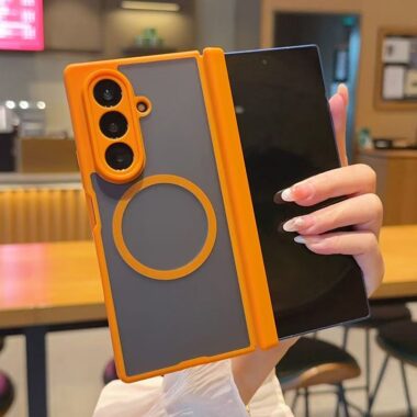 Dual-hinge frosted magnetic Samsung Z Fold shockproof case