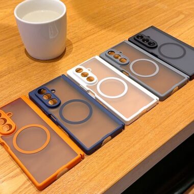 Dual-hinge frosted magnetic Samsung Z Fold shockproof case