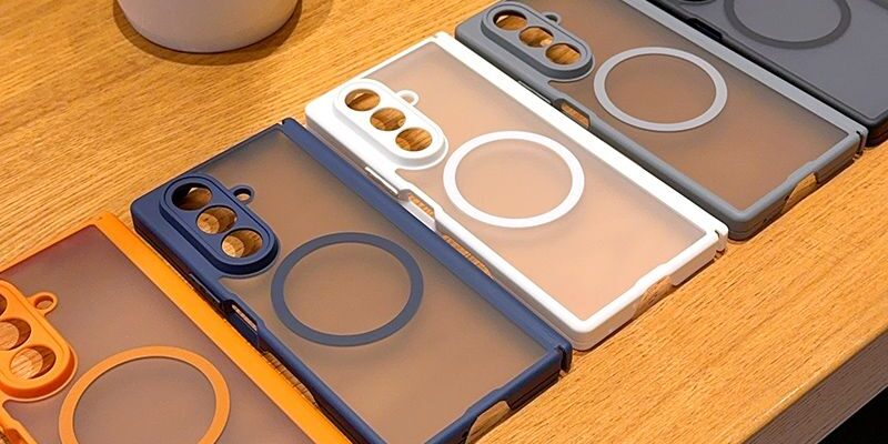 Dual-hinge frosted magnetic Samsung Z Fold shockproof case