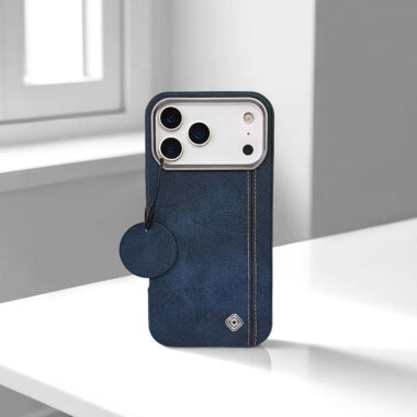 Luxury genuine leather magnetic wireless charging iPhone 17 case