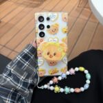 Cute butter bear clear shockproof Samsung S22 S23 S24 S25 S26 case