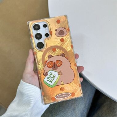 cute capybara cartoon magnetic soft Samsung phone case