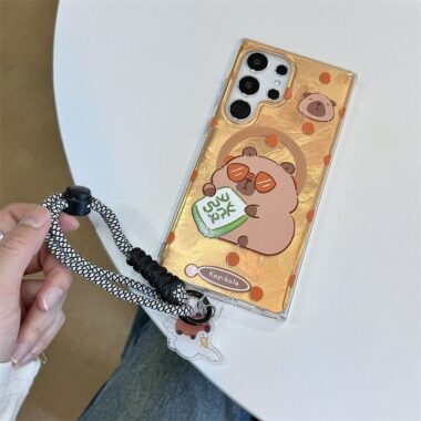 cute capybara cartoon magnetic soft Samsung phone case